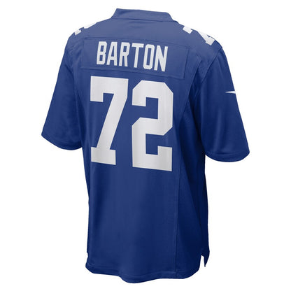 New York Giants Jackson Barton Team Game Royal Football Jersey product image