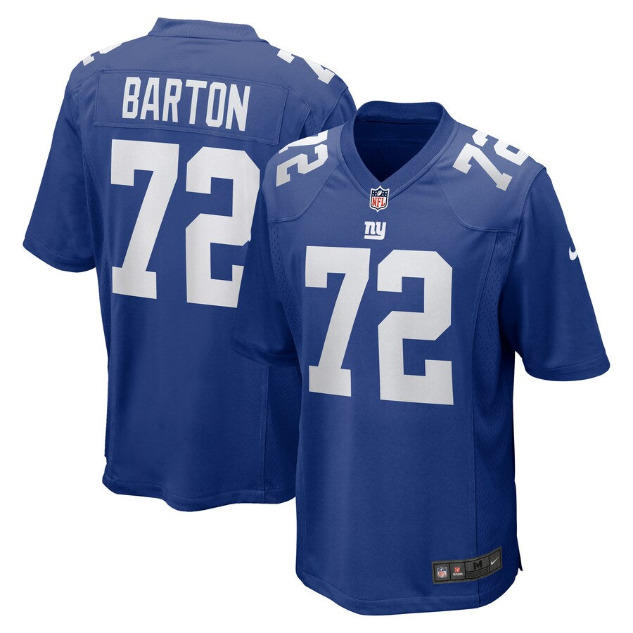 New York Giants Jackson Barton Team Game Royal Football Jersey product image