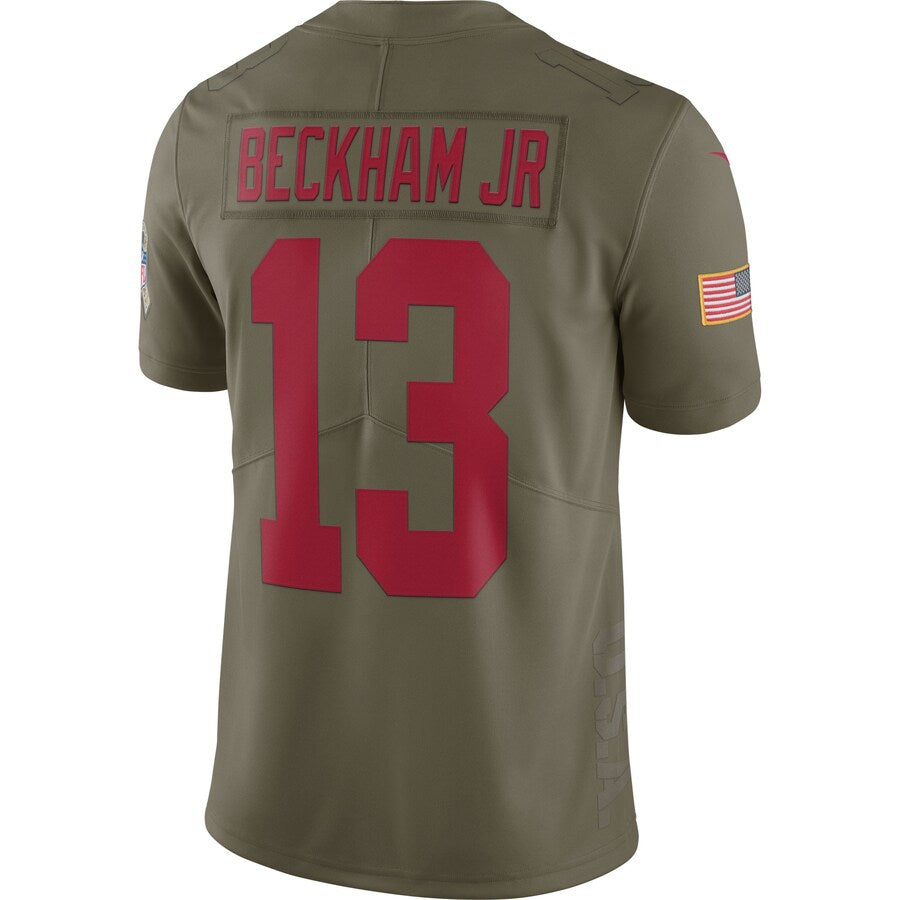 New York Giants Odell Beckham Jr Limited Salute To Service Olive Football Jersey product image