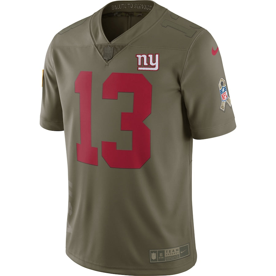 New York Giants Odell Beckham Jr Limited Salute To Service Olive Football Jersey product image