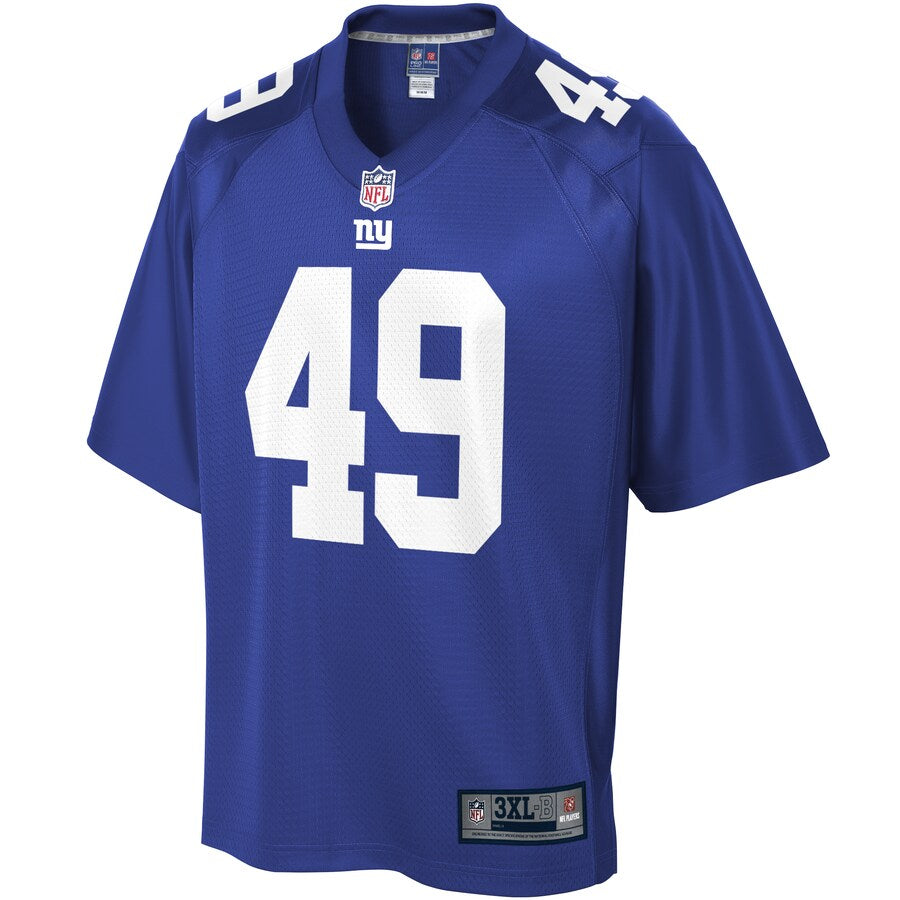 New York Giants Nate Harvey Pro Line Big & Tall Royal Football Jersey product image