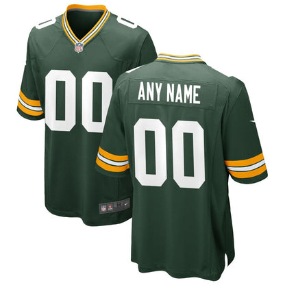 Green Bay Packers Custom Game Green Football Jersey product image