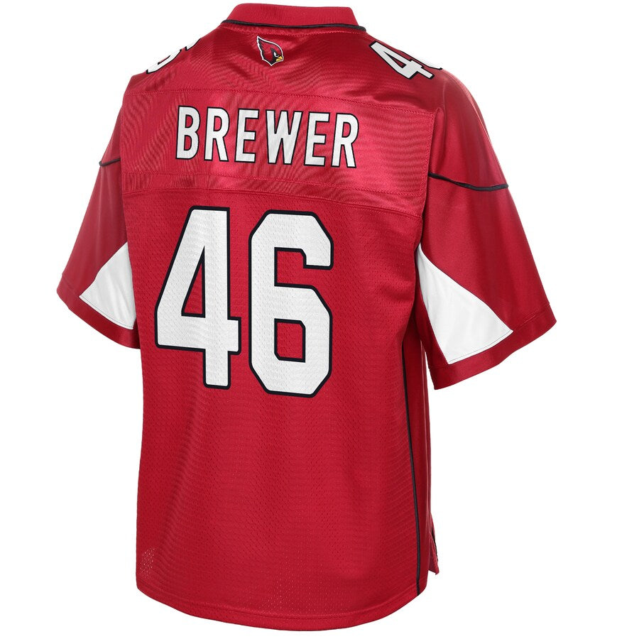 Arizona Cardinals Aaron Brewer Pro Line Team Color Cardinal Football Jersey product image