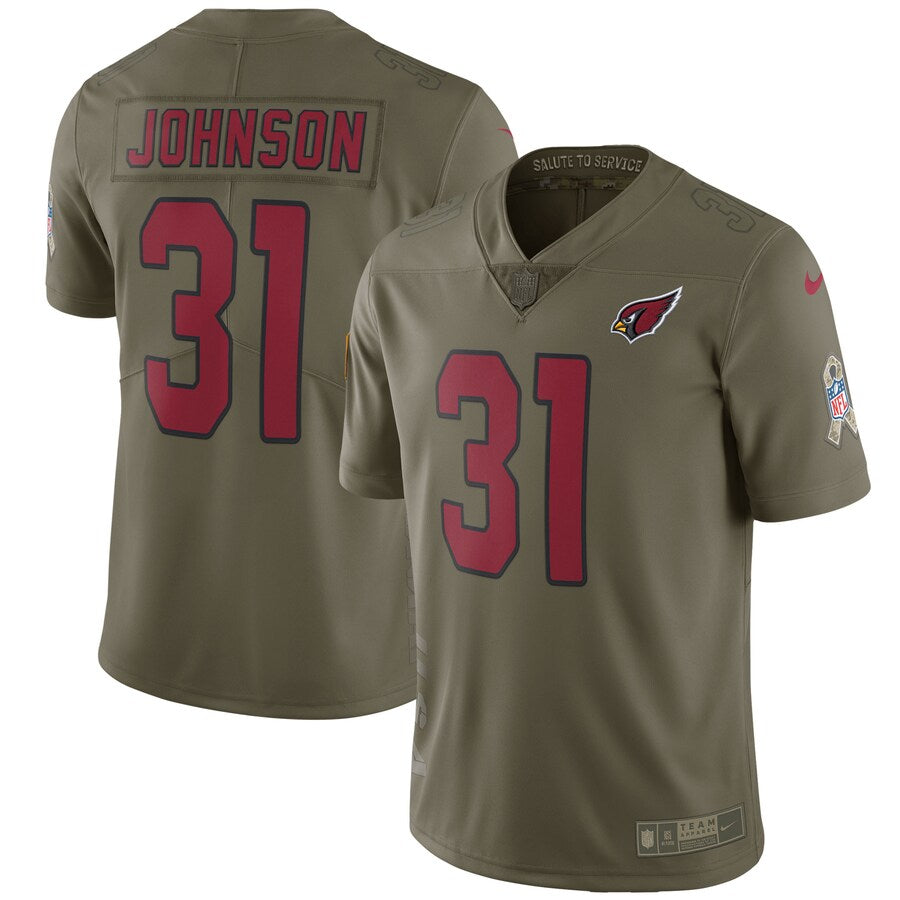 Arizona Cardinals David Johnson Limited Salute To Service Olive Football Jersey product image