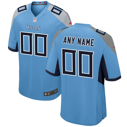 Tennessee Titans Light Custom Alternate Game Blue Football Jersey product image