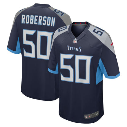 Tennessee Titans Derick Roberson Game Navy Football Jersey product image