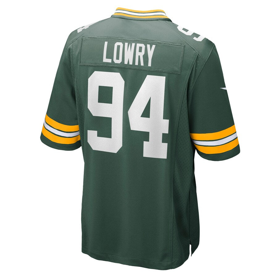 Green Bay Packers Dean Lowry Game Green Football Jersey product image
