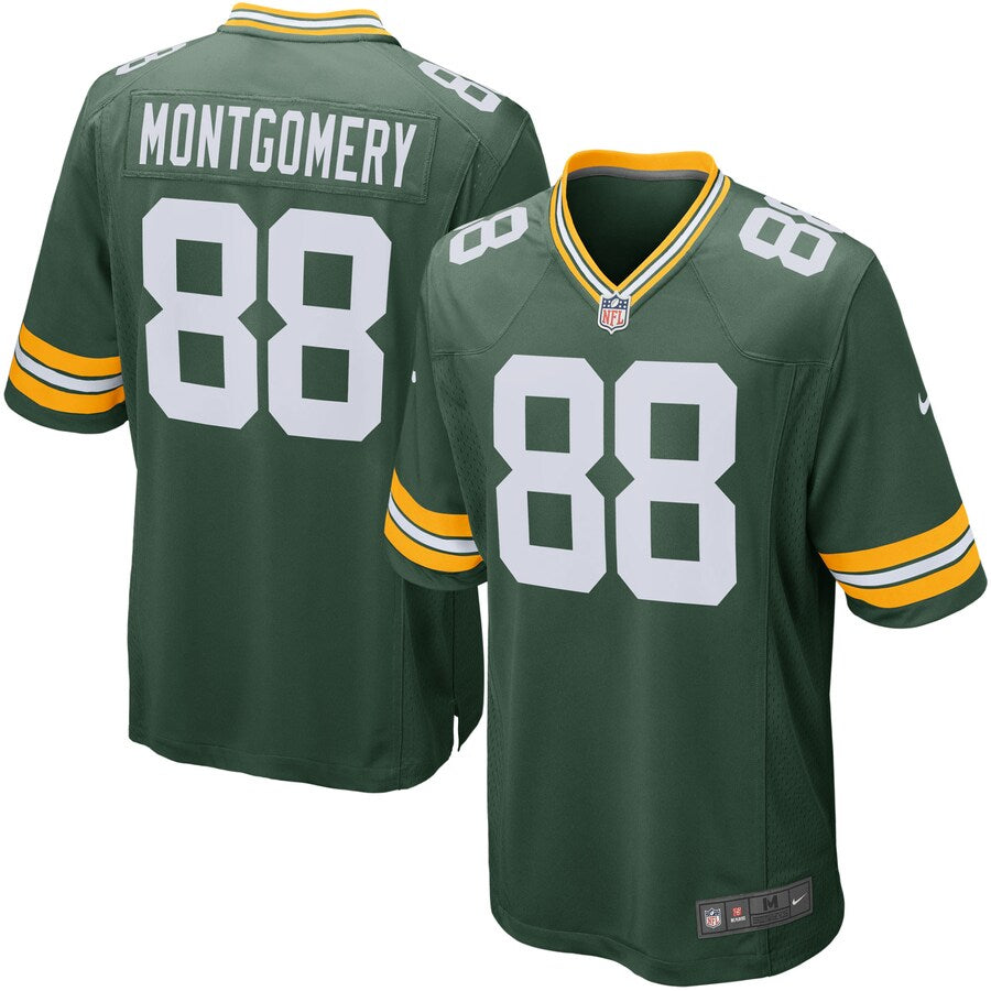 Green Bay Packers Ty Montgomery Game Green Football Jersey product image