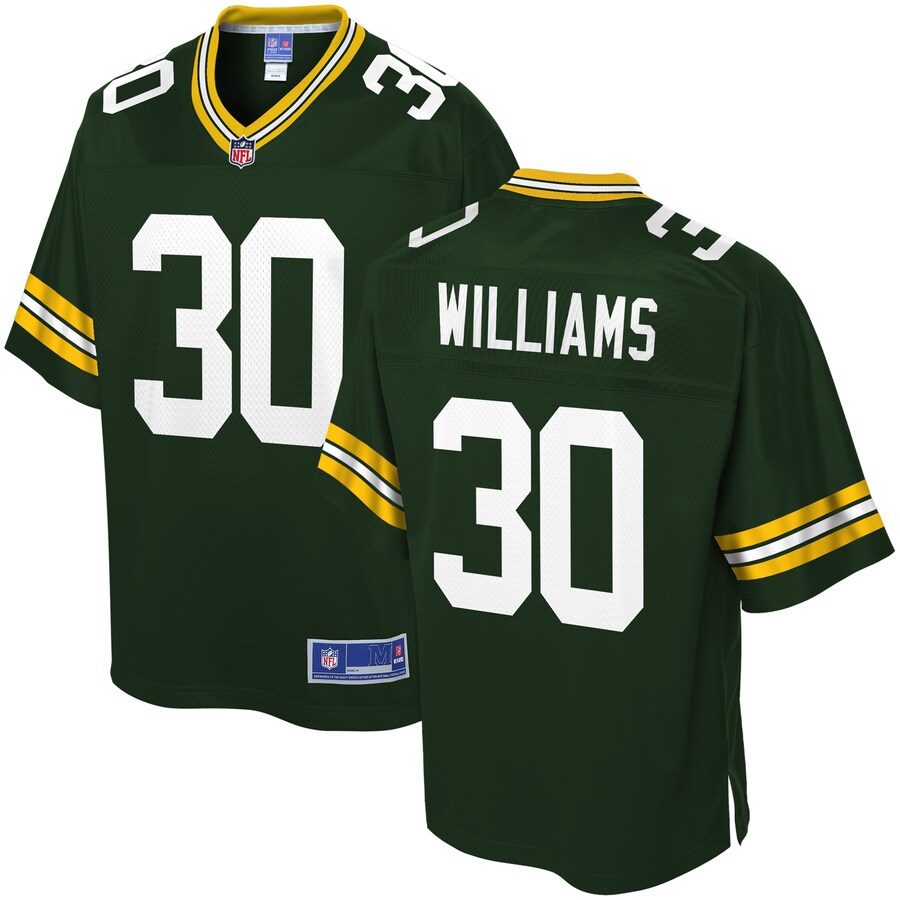 Green Bay Packers Jamaal Williams Pro Line Green Football Jersey product image