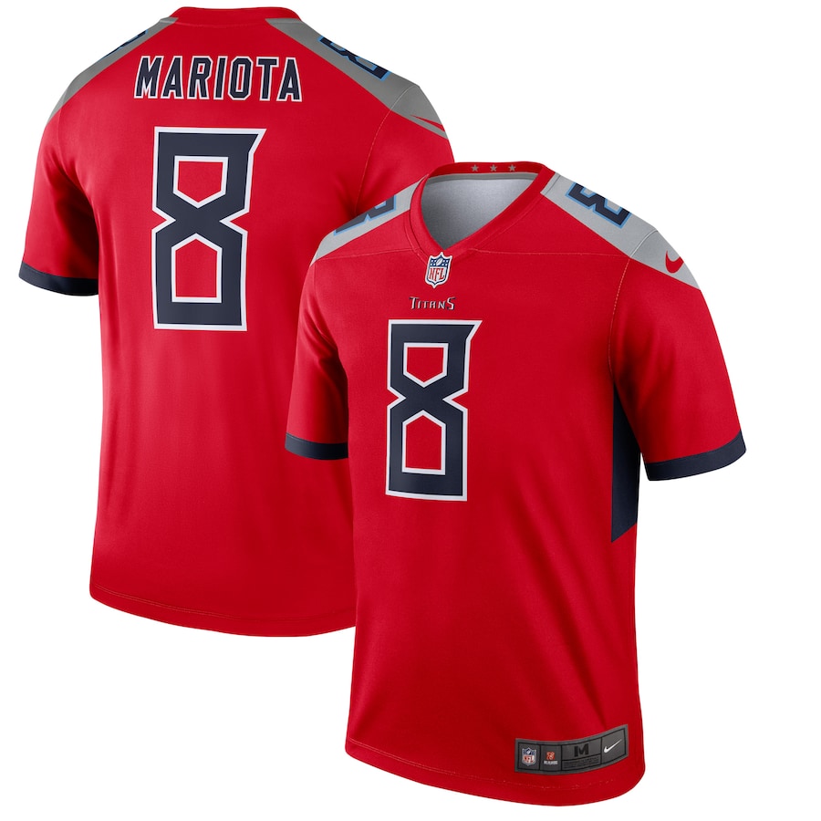 Tennessee Titans Marcus Mariota Red Football Jersey product image