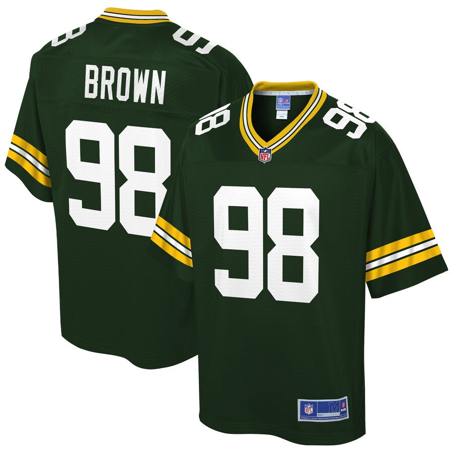Green Bay Packers Fadol Brown Pro Line Green Football Jersey product image