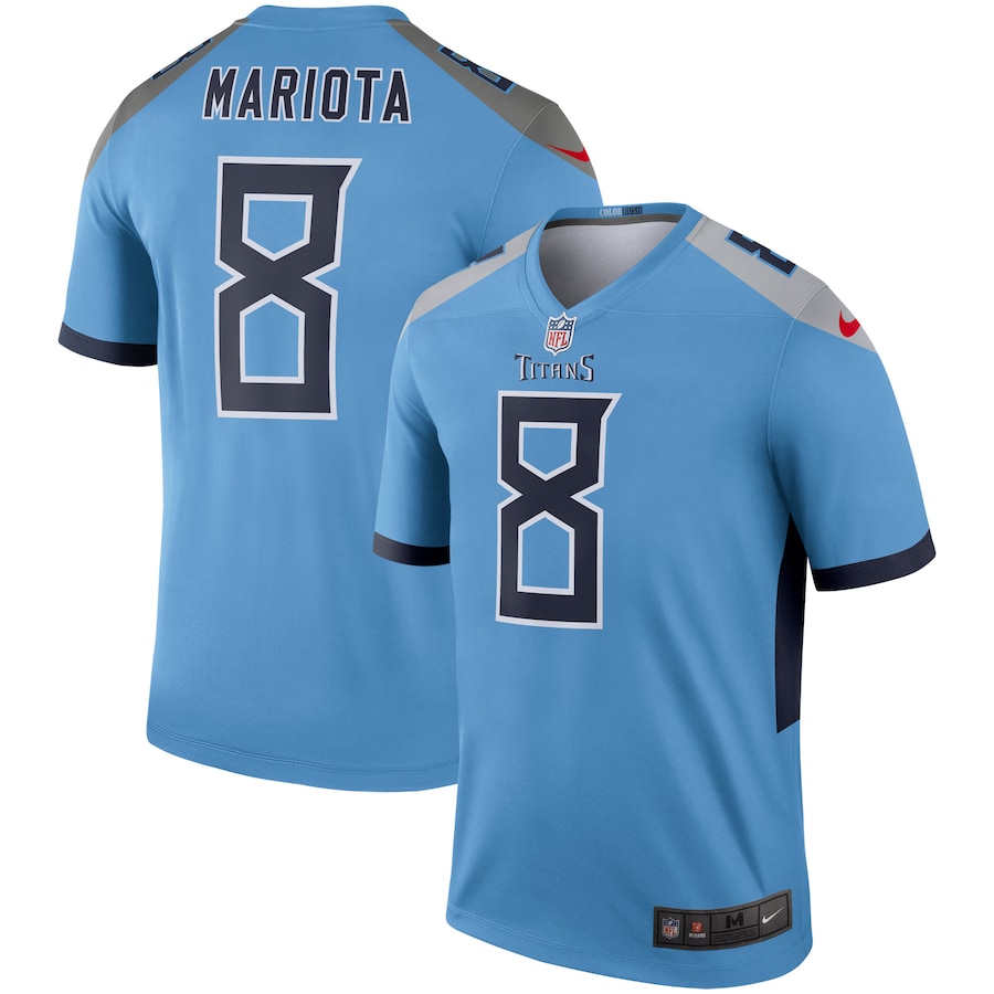 Tennessee Titans Marcus Mariota Blue Football Jersey product image