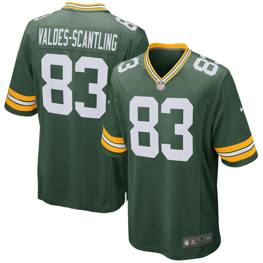 Green Bay Packers Marquez Valdes-Scantling Game Green Football Jersey product image