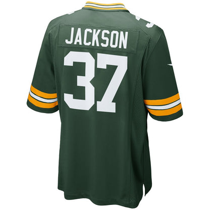 Green Bay Packers Josh Jackson Game Green Football Jersey product image
