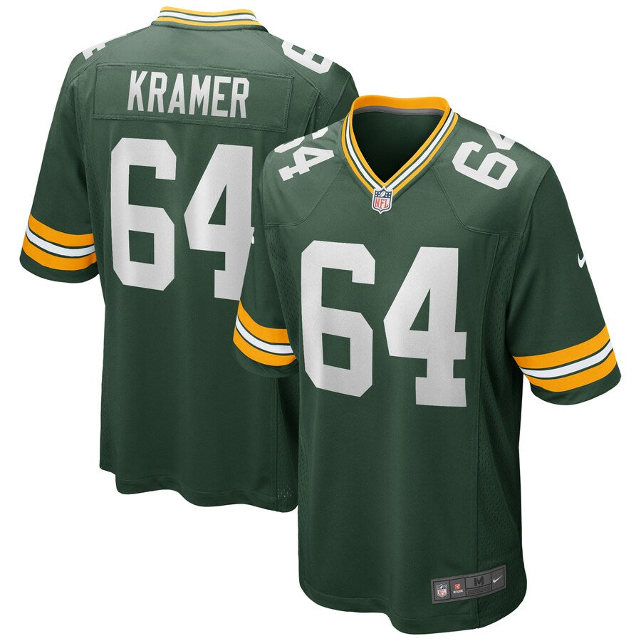 Green Bay Packers Jerry Kramer Game Green Football Jersey product image