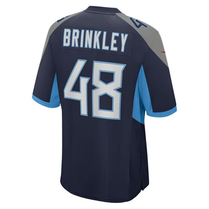 Tennessee Titans Beau Brinkley Game Navy Football Jersey product image