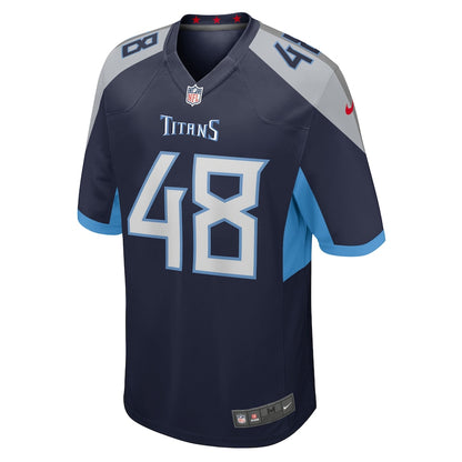 Tennessee Titans Beau Brinkley Game Navy Football Jersey product image