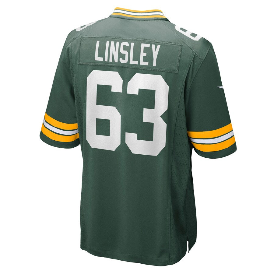 Green Bay Packers Corey Linsley Game Green Football Jersey product image