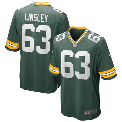 Green Bay Packers Corey Linsley Game Green Football Jersey product image