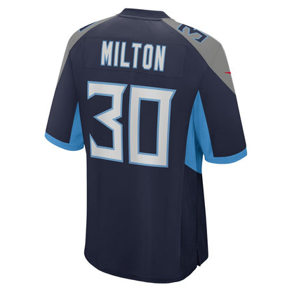 Tennessee Titans Chris Milton Game Navy Football Jersey product image