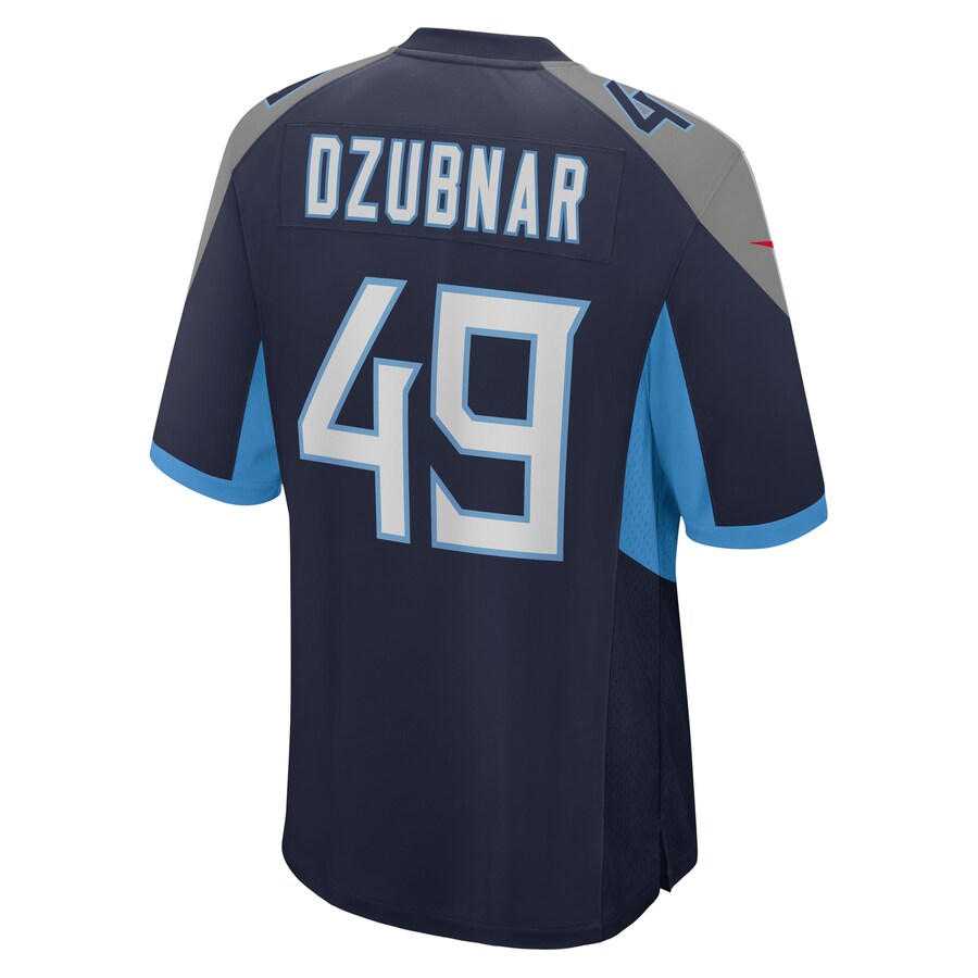 Tennessee Titans Nick Dzubnar Game Navy Football Jersey product image
