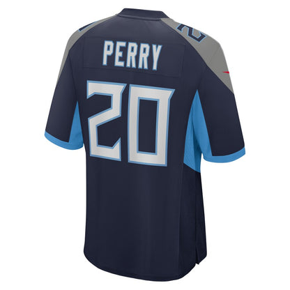 Tennessee Titans Senorise Perry Game Navy Football Jersey product image