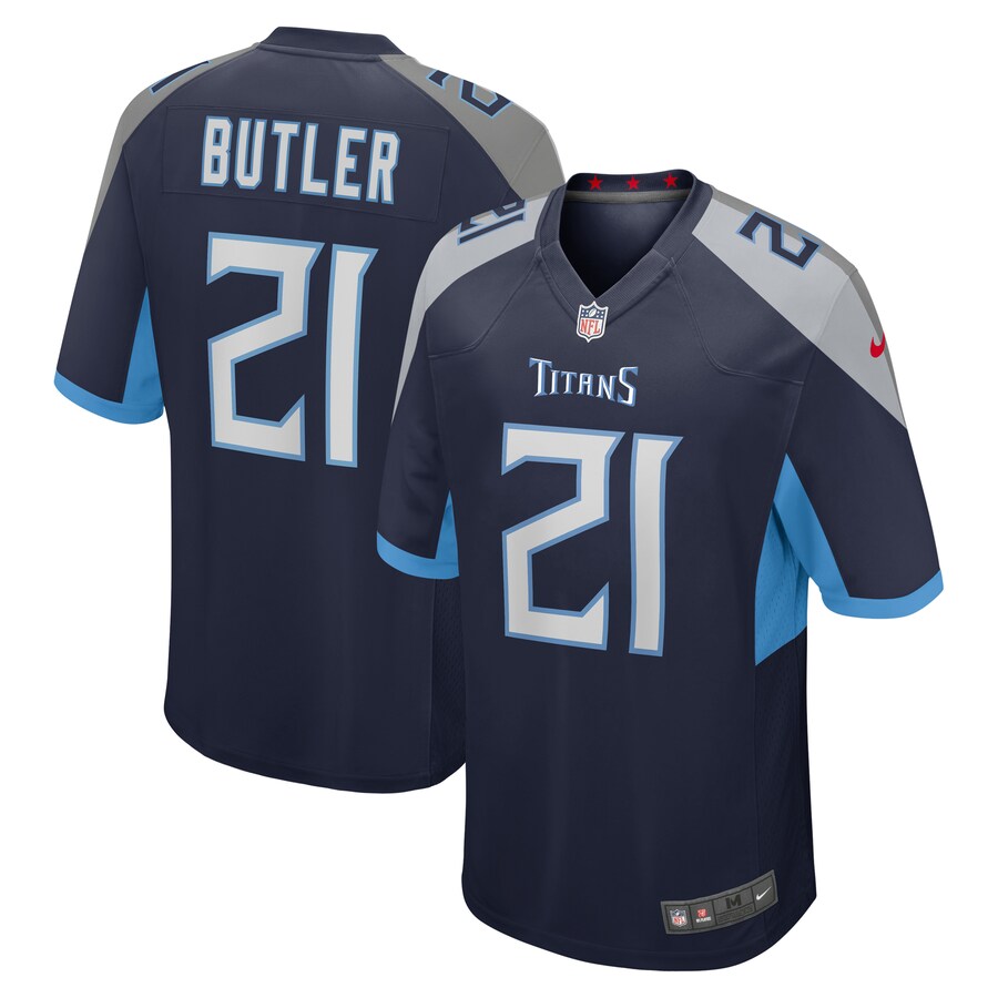 Tennessee Titans Malcolm Butler Game Navy Football Jersey product image