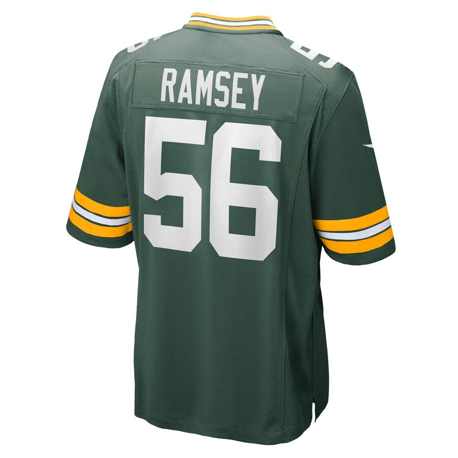 Green Bay Packers Randy Ramsey Game Green Football Jersey product image