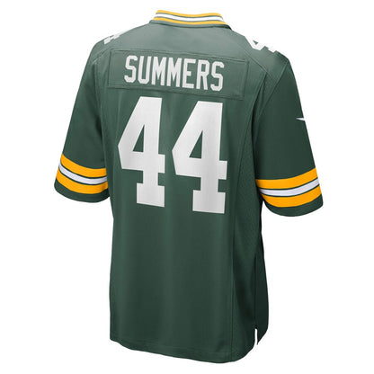 Green Bay Packers Ty Summers Game Green Football Jersey product image