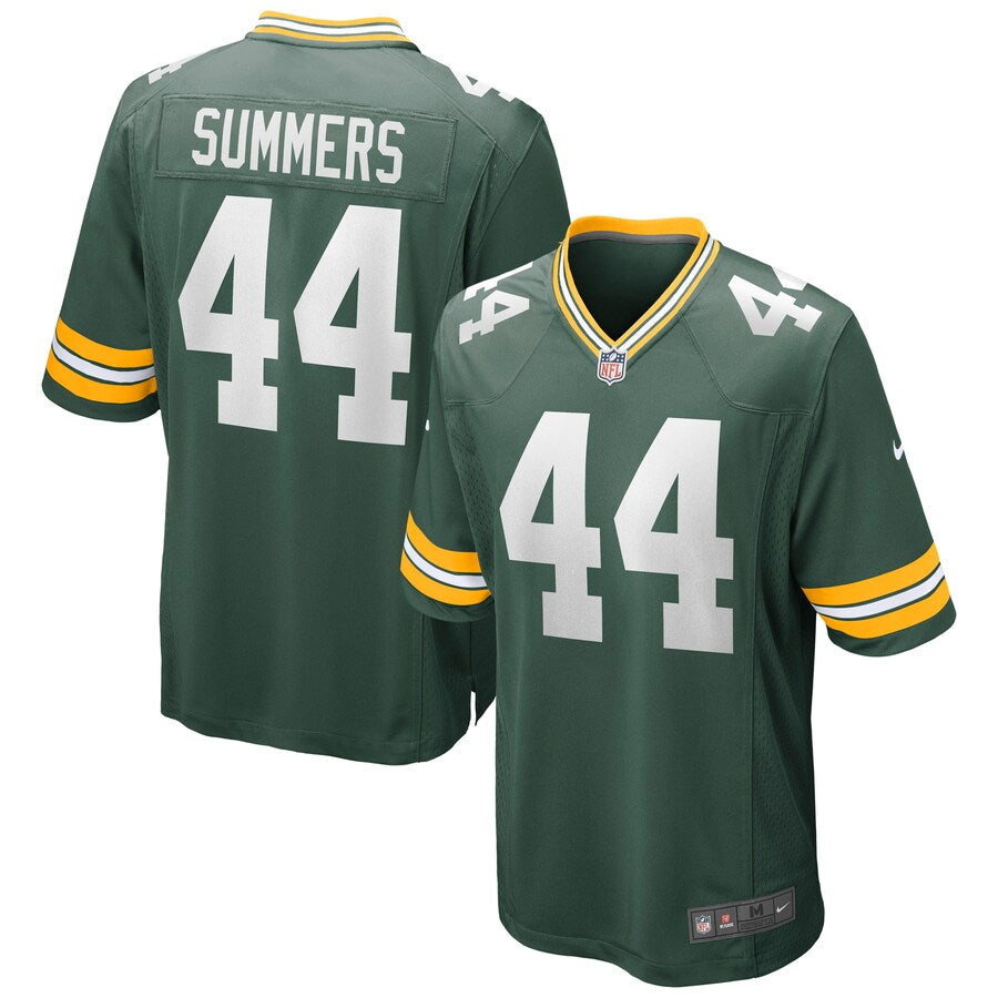 Green Bay Packers Ty Summers Game Green Football Jersey product image