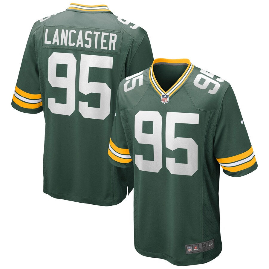 Green Bay Packers Tyler Lancaster Game Green Football Jersey product image