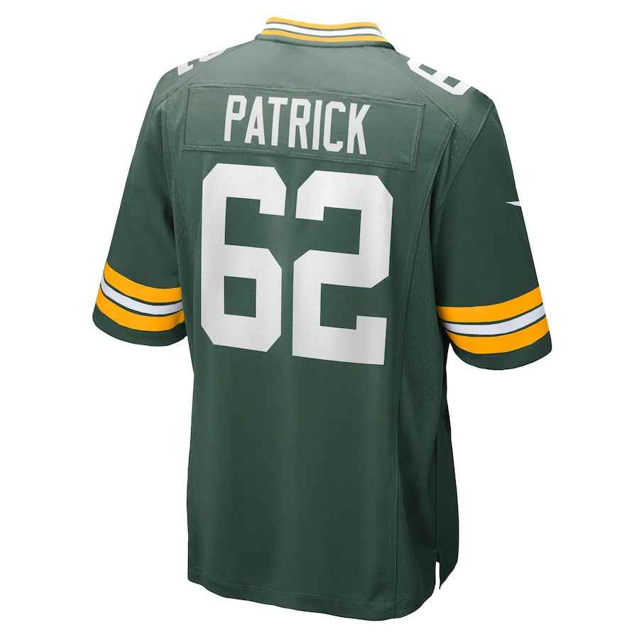 Green Bay Packers Lucas Patrick Game Green Football Jersey product image