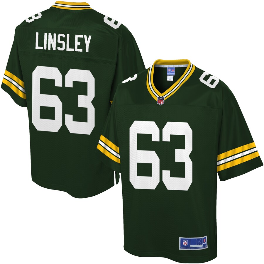 Green Bay Packers Corey Linsley Pro Line Team Color Green Football Jersey product image