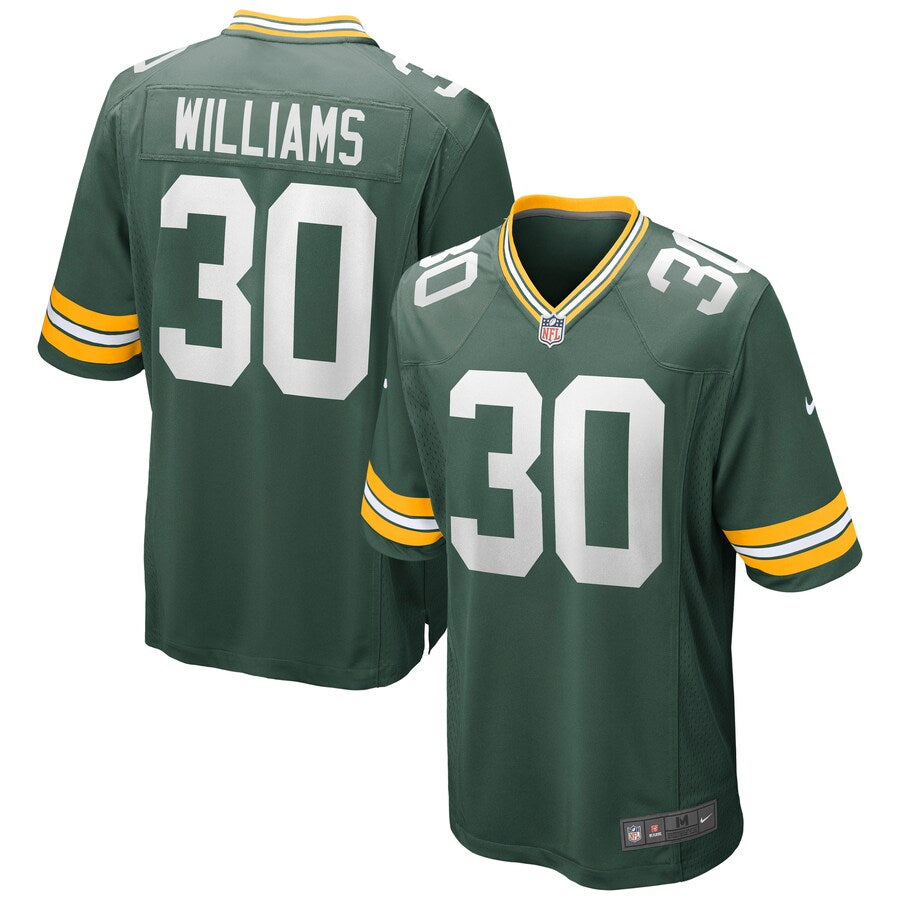 Green Bay Packers Jamaal Williams Game Green Football Jersey product image