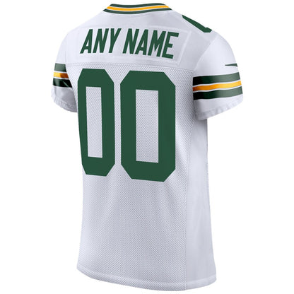 Green Bay Packers Custom White Football Jersey product image