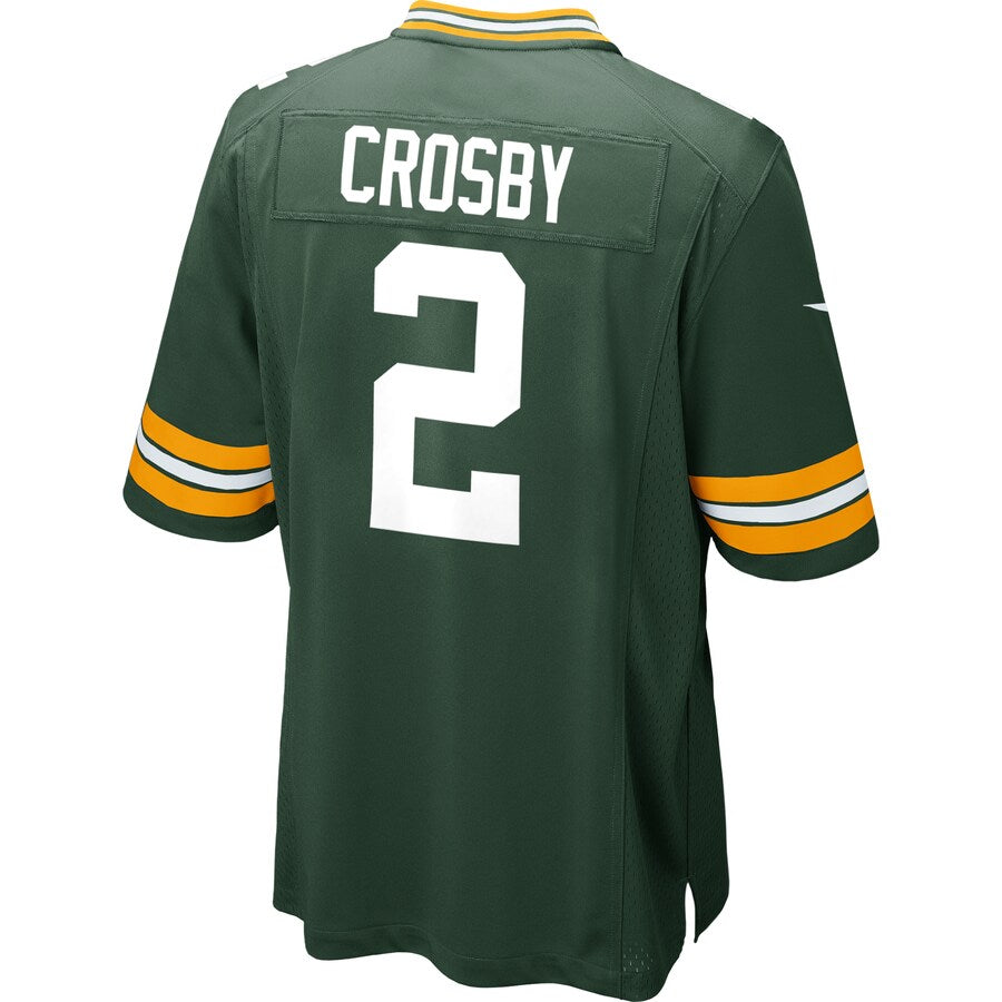 Green Bay Packers Mason Crosby Game Green Football Jersey product image