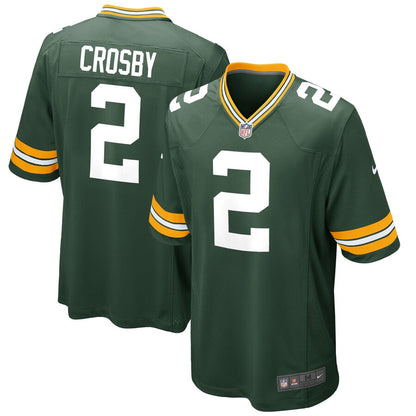 Green Bay Packers Mason Crosby Game Green Football Jersey product image