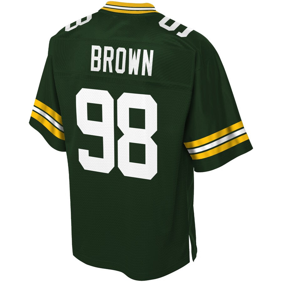 Green Bay Packers Fadol Brown Pro Line Big & Tall Green Football Jersey product image