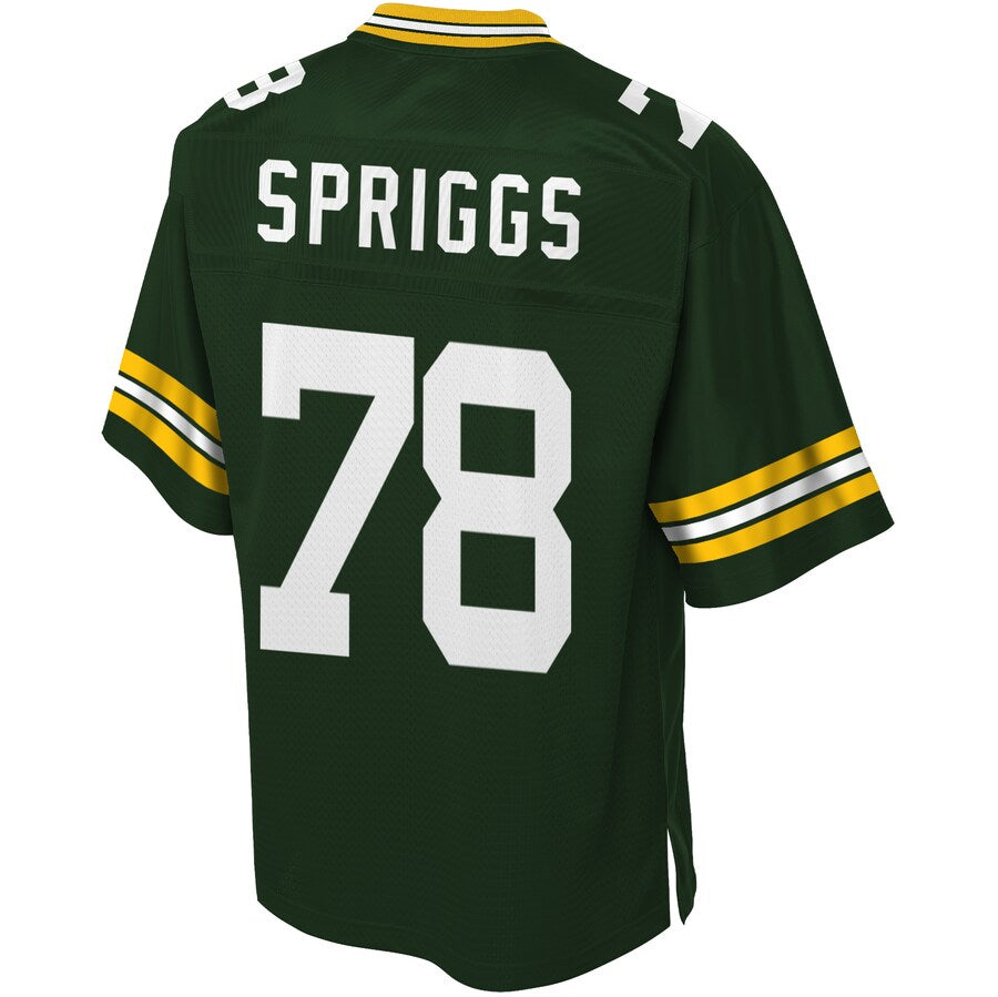 Green Bay Packers Jason Spriggs Pro Line Green Football Jersey product image