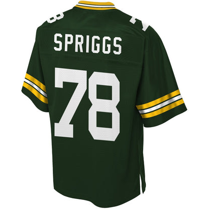Green Bay Packers Jason Spriggs Pro Line Green Football Jersey product image