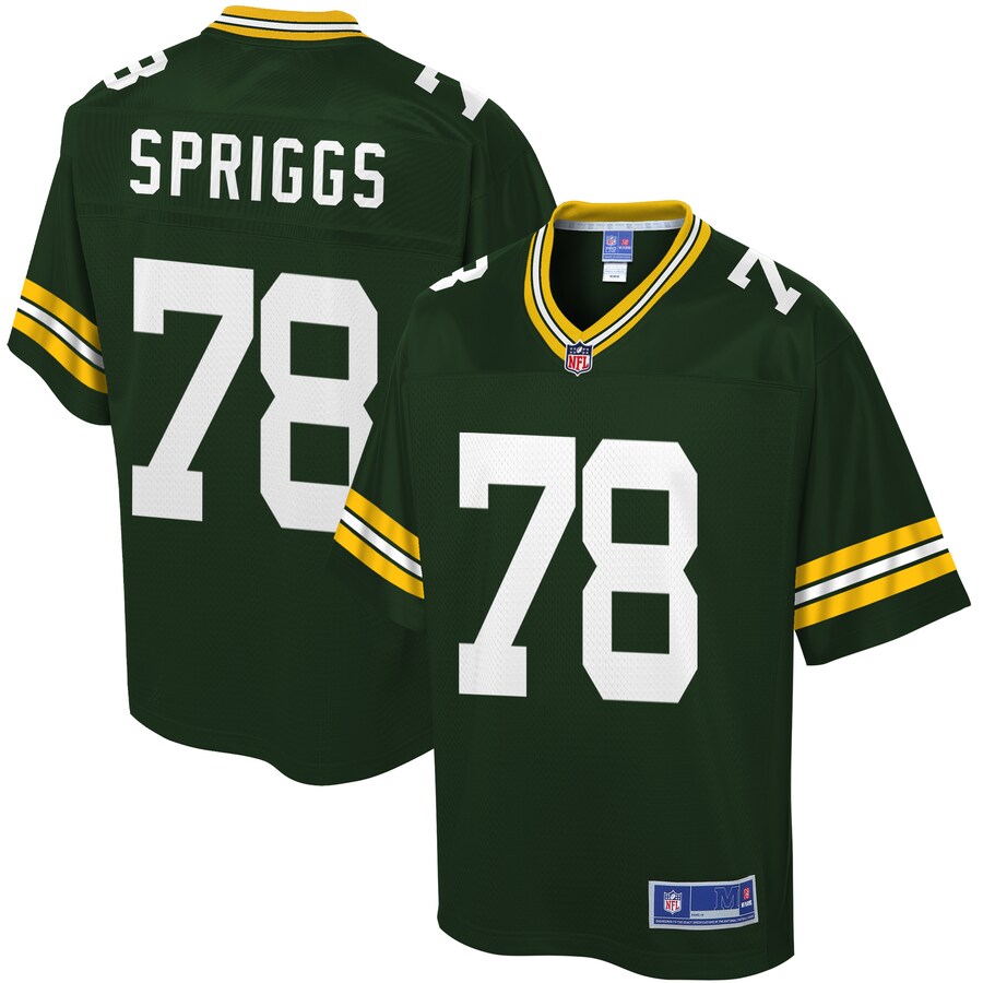 Green Bay Packers Jason Spriggs Pro Line Green Football Jersey product image