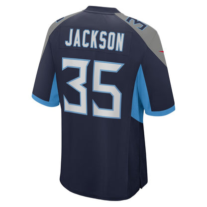 Tennessee Titans Chris Jackson Game Navy Football Jersey product image