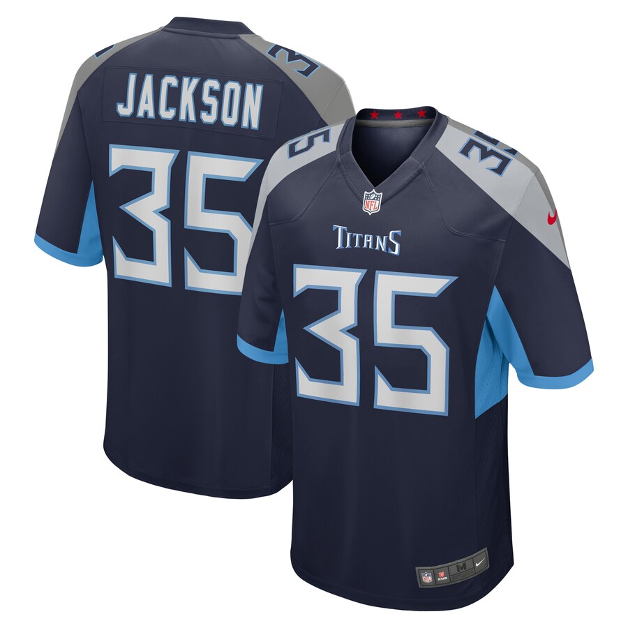 Tennessee Titans Chris Jackson Game Navy Football Jersey product image