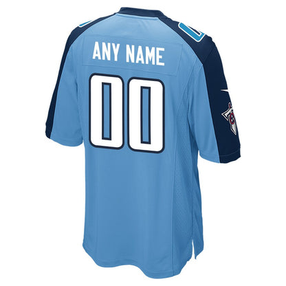 Tennessee Titans Light Custom Alternate Blue Football Jersey product image