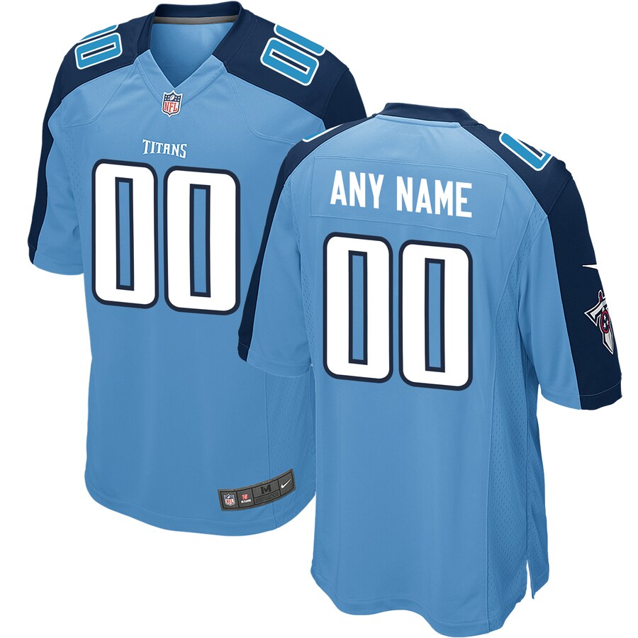 Tennessee Titans Light Custom Alternate Blue Football Jersey product image