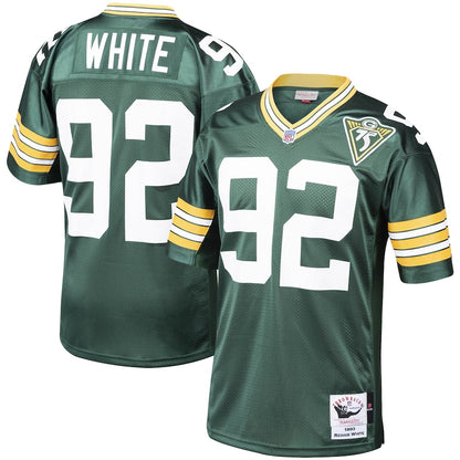 Green Bay Packers Reggie 1993 Throwback White Football Jersey product image