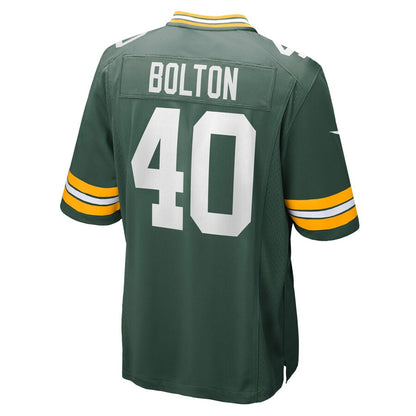 Green Bay Packers Curtis Bolton Game Green Football Jersey product image