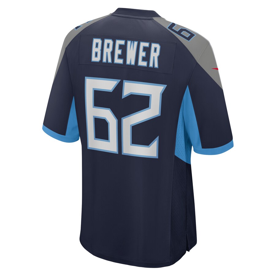 Tennessee Titans Aaron Brewer Game Navy Football Jersey product image