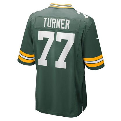 Green Bay Packers Billy Turner Game Green Football Jersey product image