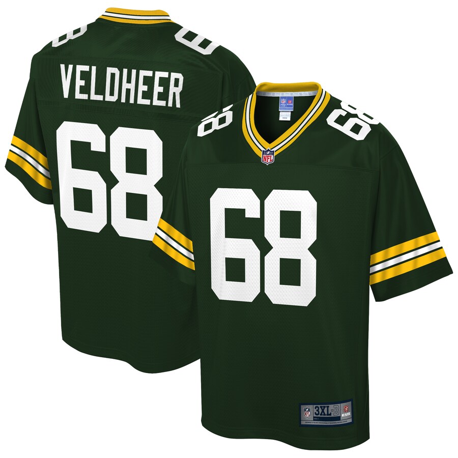 Green Bay Packers Jared Veldheer Pro Line Big & Tall Green Football Jersey product image